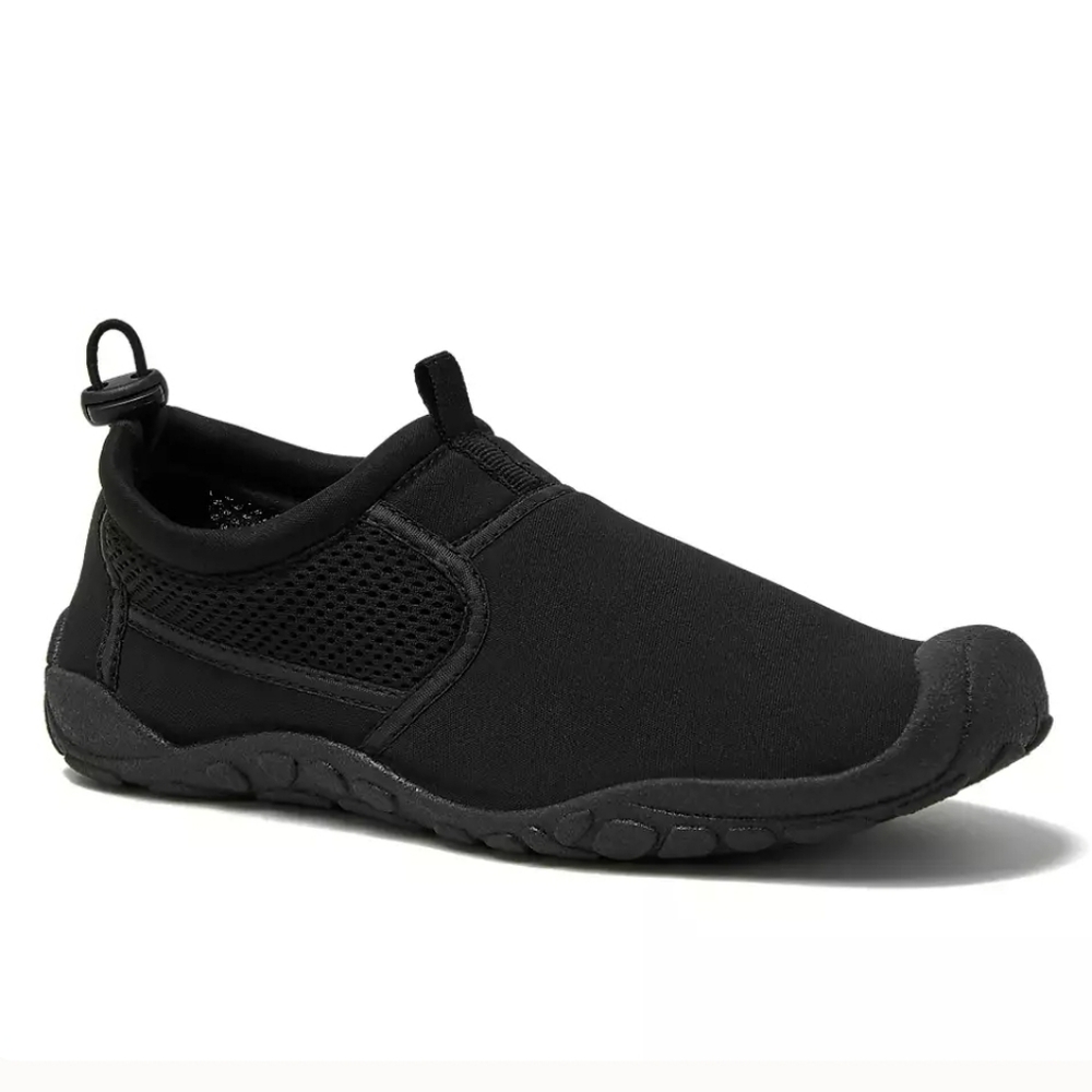 Lands End Classic Slip On Water Shoe Size 7 Women's Solid Black Swim Outdoors